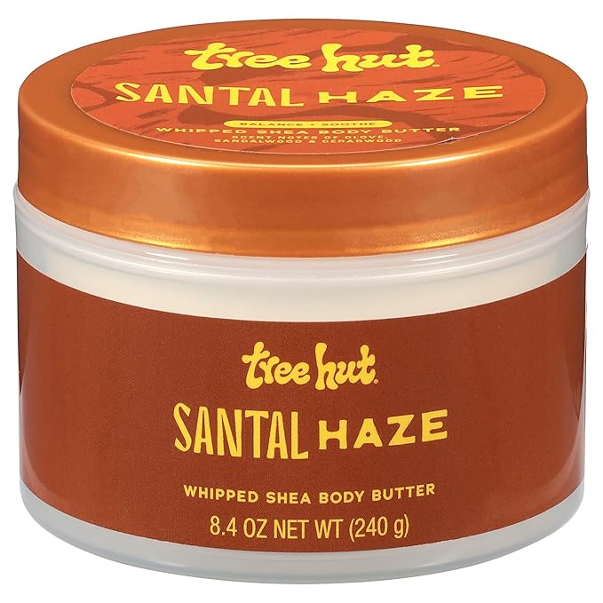 Tree Hut Santal Haze Whipped Shea Body Butter, Hydrating & Nourishing Body Lotion with Natural Oils, Moisturizer for Soft & Smooth Skin, 8.4 Oz