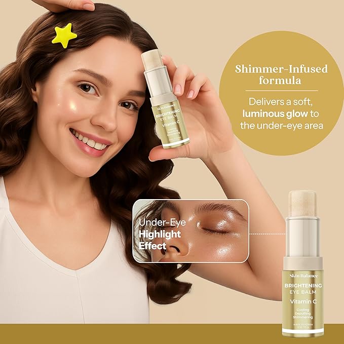 Vitamin C Ultra Shimmer Eye Balm – Dermatologist-Tested, Anti-Aging, Korean Skin Care – Reduces Dark Circles, Puffiness & Fine Lines – Vegan, Clean Beauty, Cruelty-Free – 0.52 FL. Oz