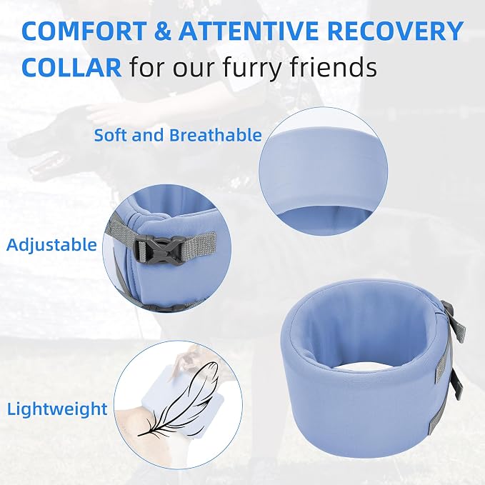 Dog Neck Brace for Pet After Surgery Recovery Adjustable Breathable Neck Cervical Cone，Dog Cone Collar Recovery Head Cone for Small Medium Dogs Puppies Kittens with Spinal IVDD Lssues