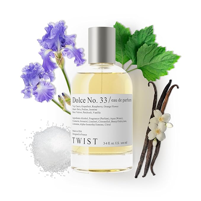 Twist Dolce No. 33 - Eau De Parfum Inspired by La V. E. Belle, Long-Lasting Perfume For Women, Gourmand & Floral, Vegan, Clean Ingredients, Fragrance - Spray 100 ml | 3.4 fl. oz.
