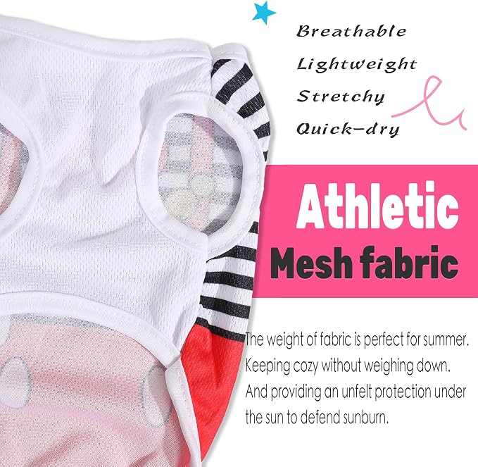 Dog Clothes Medium Sized Dog: Stretchy Puppy Shirts with Cute Patterns, Mesh Pet T-Shirts, Girl & Boy Poodle Dachshund Clothes (L, 4 Pack)