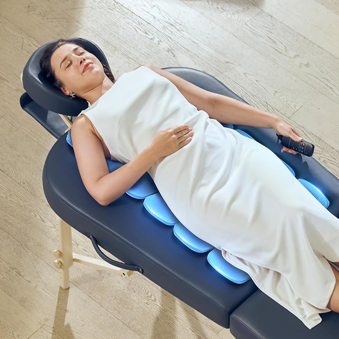 Concord 30" Portable AirWave Massage Table | Air Compression Full-Body Stretching & 3D Lumbar Support | Professional Folding Wellness Bed - Royal Blue