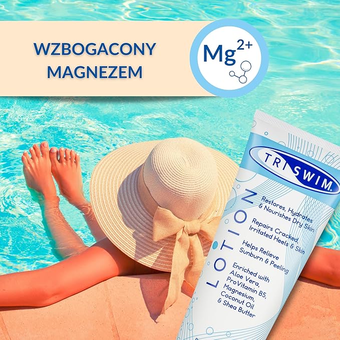 TRISWIM Swim Lotion 8.5oz | Neutralizes Chlorine, Bromine & Saltwater Odors | Hydrates & Soothes Dry Skin | Enriched with Aloe, Shea Butter & Coconut Oil | Zen Grapefruit Scent