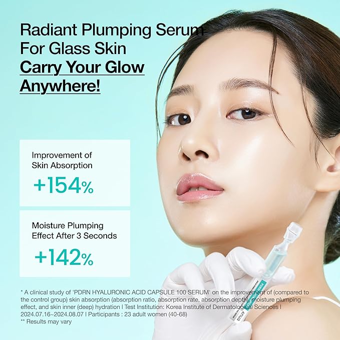 Anua PDRN Hyaluronic Acid Capsule 100 Serum, Radiant Face Salmon DNA, Hyaluronic Acid, Hydration, Moisture Plumping Effect, Lightweight, Glass Skin, Korean Skincare, 0.33 fl.oz