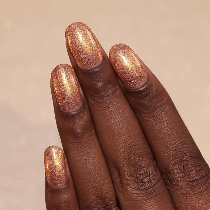 ILNP Sundown - Peachy Gold Holographic Shimmer Nail Polish