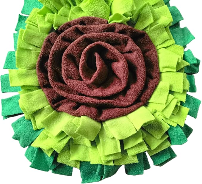Ferret Cats Snuffle Mat Fleece Foraging Mats Interactive Feeding Toy Small Animal Rabbit Guinea Pig Rat Hamster Anti Slip Treat Dispenser Slow Feeder (Avocado)