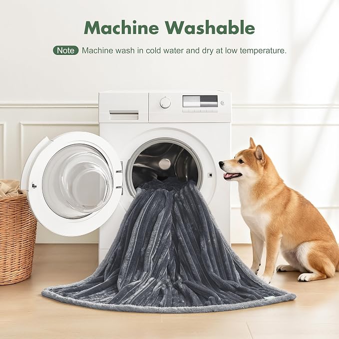 Waterproof Puppy Blankets for Small Dogs - Cozy Fleece Calming Cat Blanket for Couch Furniture Protector, Washable Dog Blankets for Indoors & Outdoors, Grey, 25"x35"