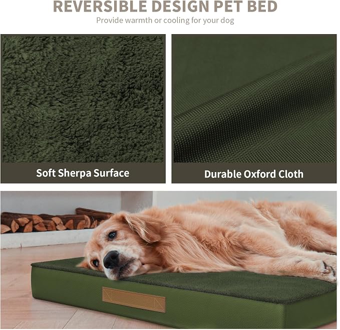 Waterproof Orthopedic Dog Crate Bed for Small Dogs & Cats | Egg Crate Foam, Fits 24x18 Crates, TPU Waterproof Layer, Machine Washable 1680D Oxford Cover, Small Pets Up to 20 lbs