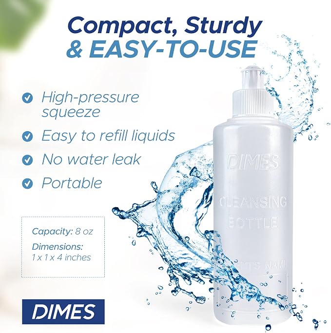Dimes Peri Bottle Postpartum Essentials [3-Pack] – Portable Bidet Perineal Squirt Bottle – Feminine hygiene Essential