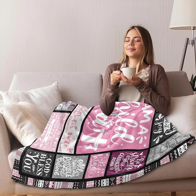 Christian Gifts for Women, Baptism Gifts for Girl, Religious Gifts for Women, Christian Blanket, Catholic Spiritual Bible Merch 60"x50" Throws Blanket for Christmas Birthday