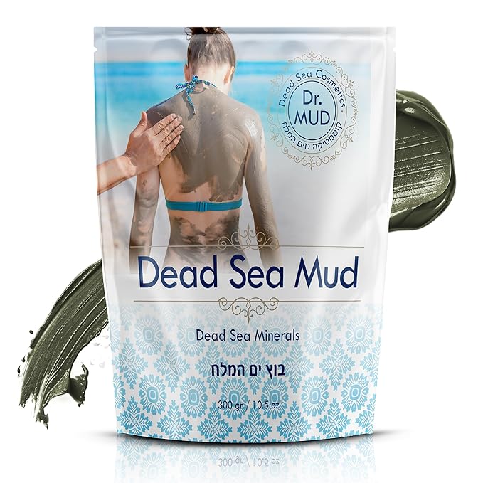 Dr. Mud's Dead Sea Mud Body Mask from Israel, 10.5 Oz – Black Clay Body Treatment with Natural Dead Sea Minerals Deep Cleansing Skin & Beauty Mask – Skin Care Detox Product for Men & Women
