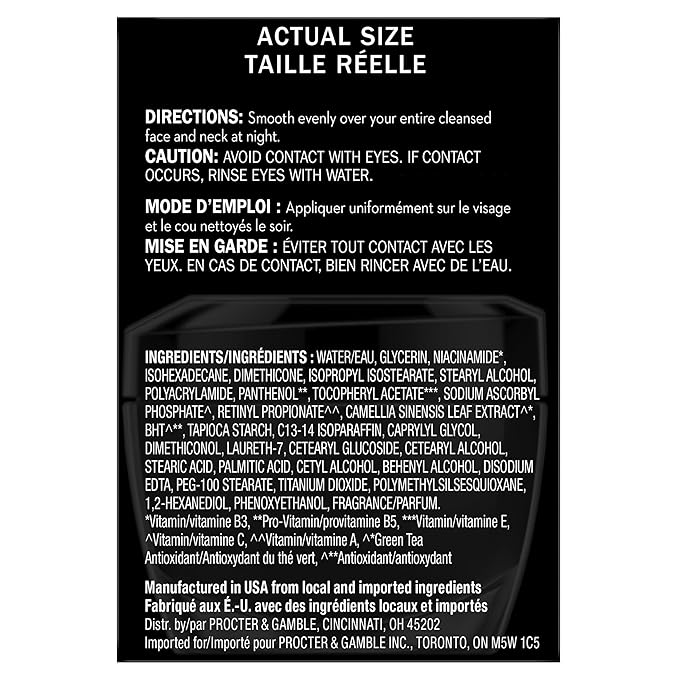 Olay Total Effects Night Firming Cream Face Moisturizer,1.7 oz,(Pack of 2)