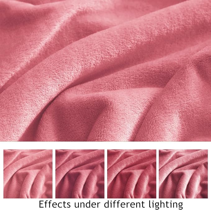 KMUSET Fleece Blanket Twin Size Salmon Pink Lightweight Super Soft Cozy Fuzzy Bed Blankets Microfiber Factory Shop