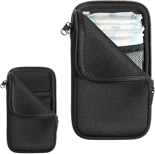 Tampon Pouch, Tampon Holder for Purse, Portable Storage Bag with Zipper, Discreet Period Bag for Feminine Products Portable Pad Bags for Women, Ladies