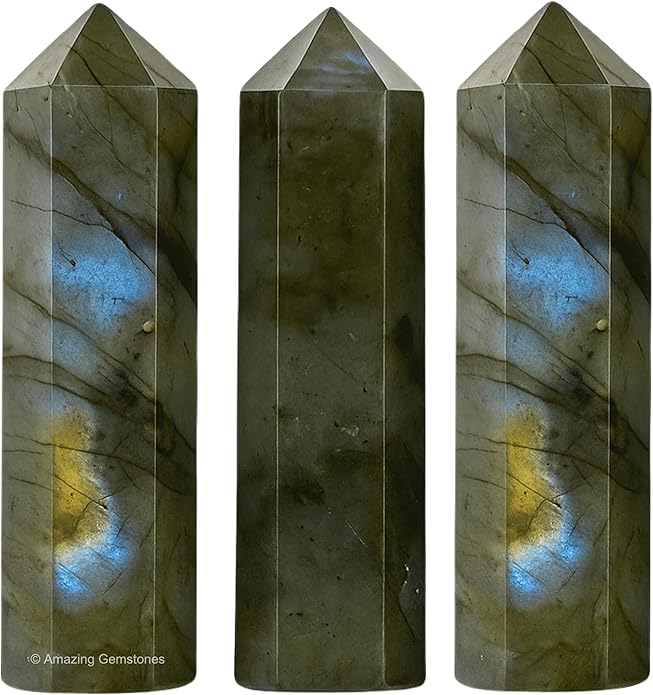 Amazing Gemstone Crystal Points Bulk Healing Crystals & Stones - Premium Single Terminated Healing Wand Point Bulk Crystals for Crafts, Crystal Grid, DIY Work