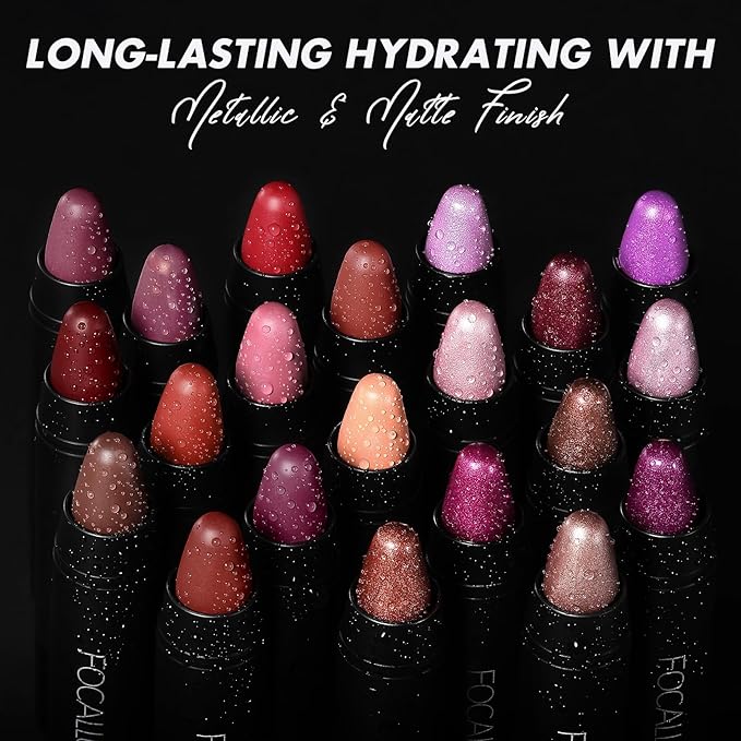 FOCALLURE Ultra Chic Lipstick,Rich Vitamin E Lip Crayon,Lightweight Color without Drying or Fading,Long Lasting Lips Makeup,#27 Champagne