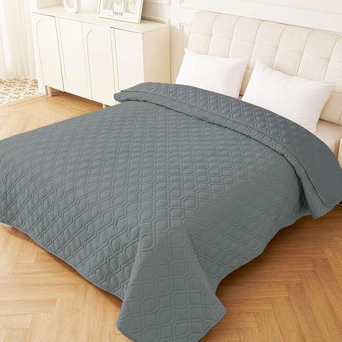 Waterproof Dog Bed Blanket - Soft Pet Blanket & Sofa Cover for Dogs | Reversible Washable Furniture Protector, Couch Covers for Pets (52x82 Inch, Dark Grey/Dark Grey)