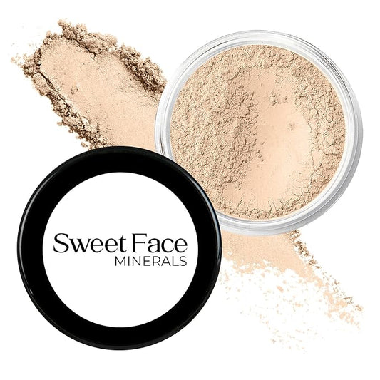 FAIR 2 FOUNDATION (30g Full Size Sifter Jar) – Matte Mineral Makeup Loose Powder – Buildable Natural Coverage for Everyday Wear – Sweet Face Minerals SPF 30