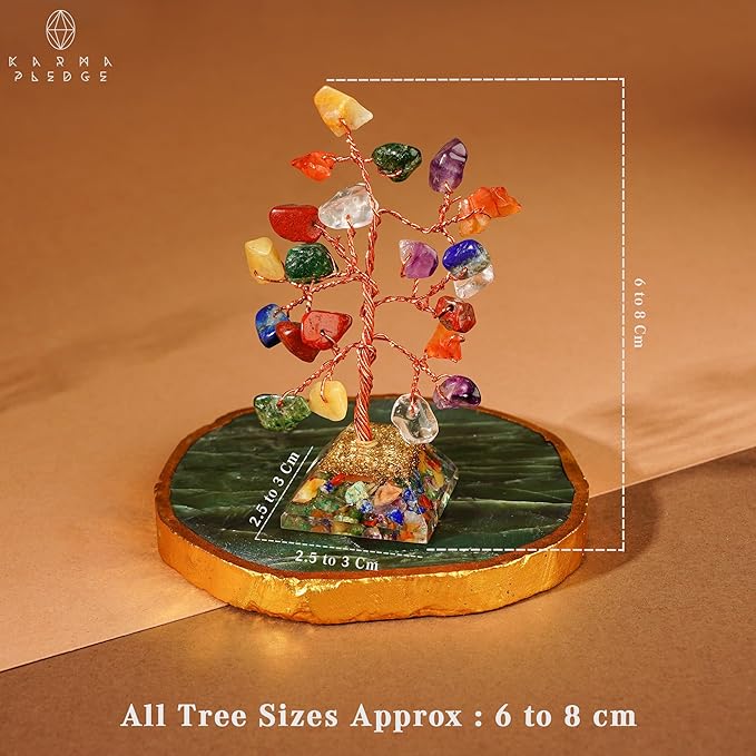 Set of 12 Crystal Tree of Life Gifts for Women, Seven Chakra Healing Crystals Bring Positive Energy, Good Luck, Money, Feng Shui Home & Office Desk Decor, Father's Day Gifts for Dad