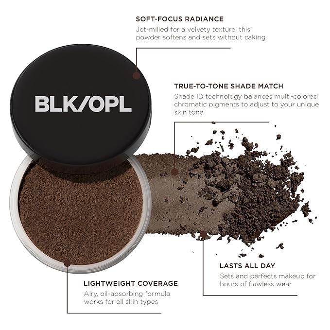 BLK/OPL TRUE COLOR Soft Velvet Finishing Powder, Deep — hypoallergenic, paraben-free, and cruelty-free