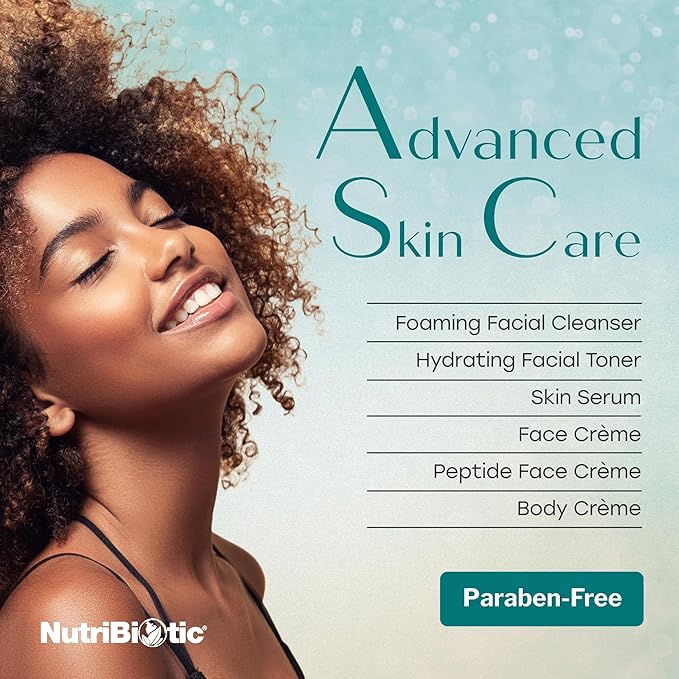 NutriBiotic – Advanced Skin Care Body Crème, 8 Fl Oz - with GSE, Aloe, Tocotrienols, DMAE, Vitamin C Ester & Alpha Lipoic Acid - Nourishing for Soft & Silky Skin - Vegetarian & Paraben-Free