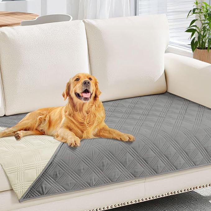 Waterproof Reversible Dog Blanket, Soft Couch Cover for Dogs Washable | Dual-Sided Waterproof Pet Bed Blanket, Resist Stains Spills & Pet Hair, Practical Furniture Protector For Pets, Size 30"x70"