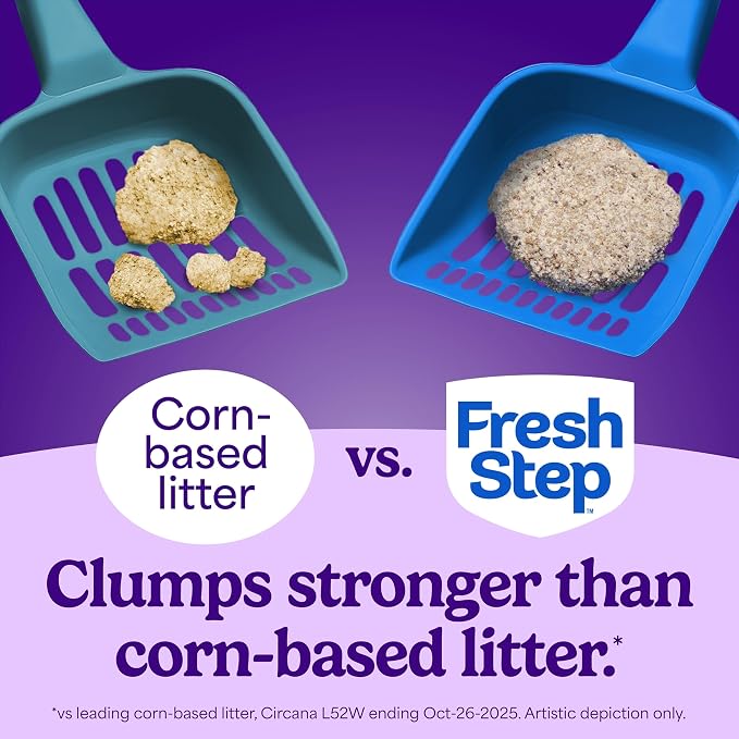 Fresh Step Advanced Simply Unscented Multi Cat Clumping Cat Litter, 18.5 lb | Formulated with No Added Dyes or Fragrances, Ammonia Block Technology, Low Dust, Compatible with Most Automatic Litter Boxes