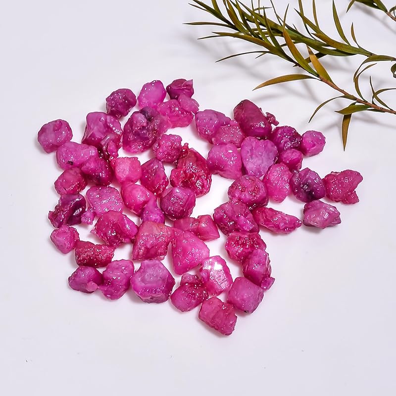 50 carats Raw Fine Pink Ruby Rough Gemstone, Natural Crystals, Healing Stones, Wholesale Lot, Jewelry Making Supply, Stone, Strength Stone