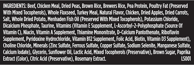 Nutrish Dish Dry Dog Food, Beef Recipe, 23 lb. Bag (Rachael Ray) | Made with Brown Rice and Veggies & Fruit Blend, Veterinarian Reviewed Formula, Complete & Balanced Nutrition For Dogs