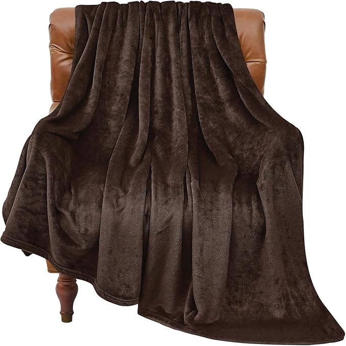 BEDELITE Fleece Blanket Soft Plush Throw for Couch Brown 50"x60" | Ultra Soft Fleece, Plush Microfiber, Lightweight Warmth, All Season Comfort, Fade Resistant, Machine Washable, Couch Sofa Bed