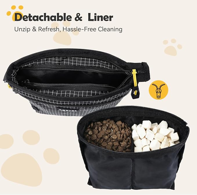 AGPTEK Dog Training Treat Pouch, Magnetic Dog Walking Pouch