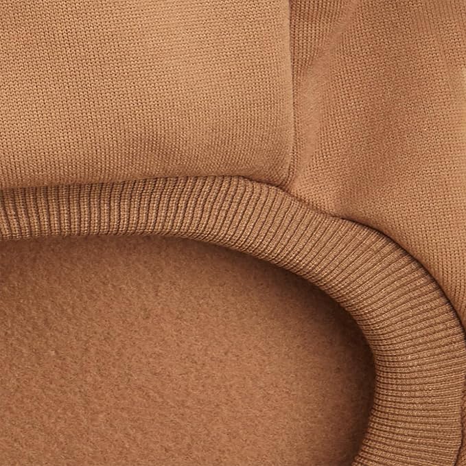 Soft Puppy Sweater for Small Dogs Winter Pullover, Coffee XL | Elastic Cuffs Pet Clothes, Holiday Party Matching, Fall Winter Daily Outfit, Soft Breathable Machine Washable Sweatshirt