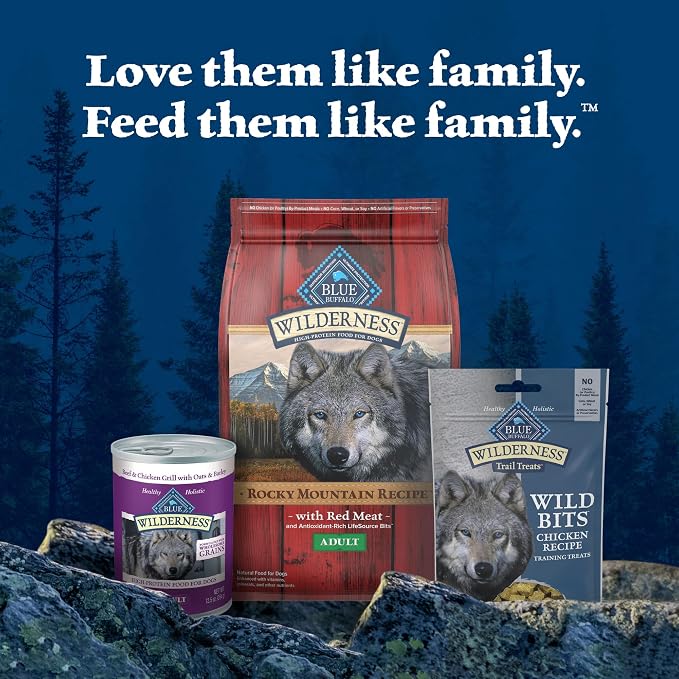 Blue Buffalo Wilderness Wild Bits Chicken Soft & Chewy Dog Treats, 4 oz | Real Chicken #1 Ingredient, High Protein & Grain-Free, Bite-Sized Training Treats Made with Natural Ingredients