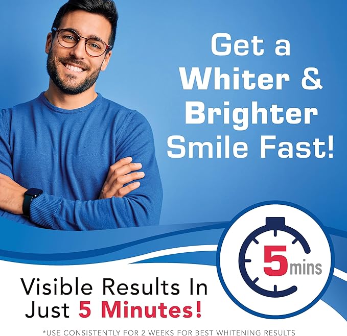 Plus White Premier Whitening System - 5 Minute Speed Whitening Gel, Comfort Fit Mouth Tray & StainGuard Post - Dentist Approved & Professional Grade (2 oz Tube, Mouth Tray and 4 oz Post Rinse)