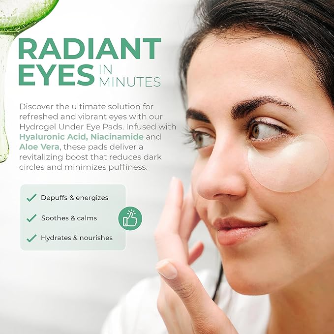 Victoria Beauty Hyaluronic Eye Pads Against Dark Circles with Niacinamide and Aloe Vera