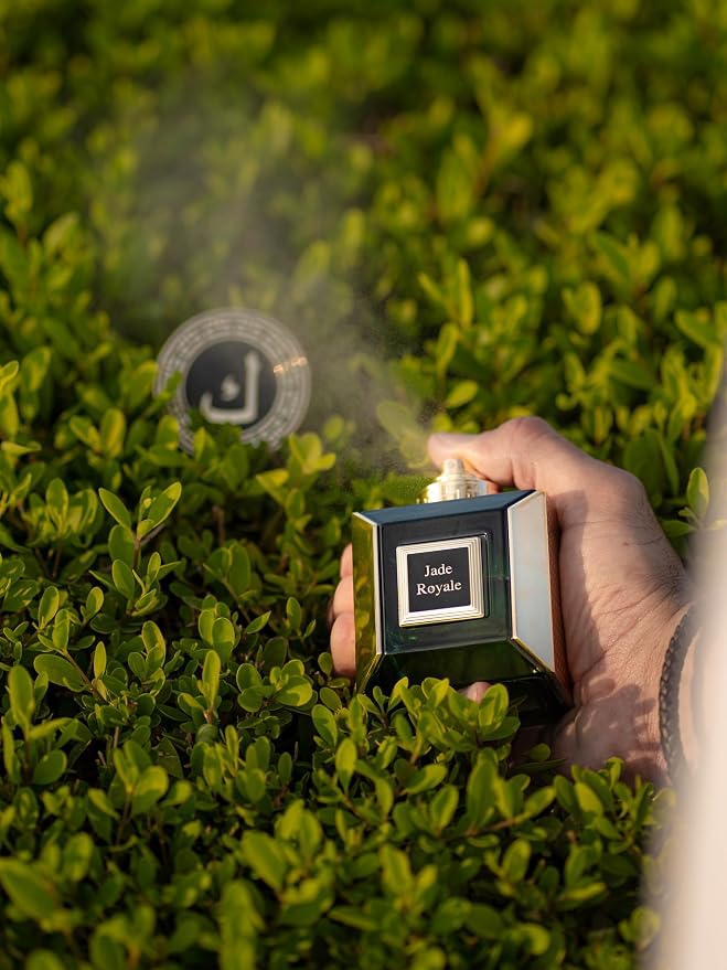 KORBAJ PARFUMS Jade Royale - Arabian Perfume for Women and Men, Extrait de Parfum Mens Cologne with Bergamot Sweet Orange Lemon- Cashmere Wood, Tonka Bean- Ambergris White Musk Patchouli Perfume 100ml