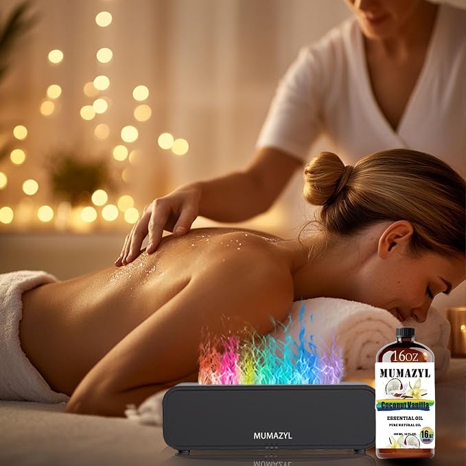Coconut Vanilla Essential Oil, Coconut Vanilla Oil 16 Fl Oz 480ML for Diffuser Humidifier Yoga Cleaning DIY Candle Soap Making MUMAZYL Essential Oils
