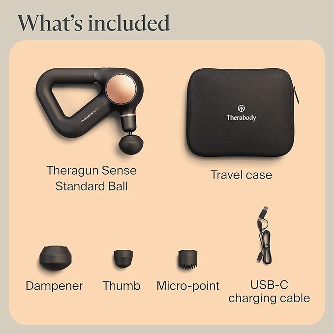 TheraGun Sense (1st Generation) by Therabody - Deep Tissue Massage Gun with Preloaded Routines for Stress Relief, Pain Relief & Muscle Soreness in Neck, Back, Leg, Knee, and Shoulder (Black)