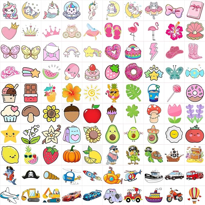 400+ Premium Temporary Tattoos for Kids & Adults - Waterproof Fake Tattoos Last 2-7 Days, Cute Fruit Animal Dessert Designs, Deluxe Gift-Ready Packaging, Perfect for Birthday Party, Halloween
