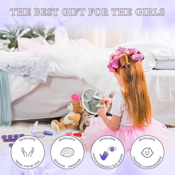 Kids Makeup Sets for Girls 5-8 - Washable Makeup for Kids 8-12, Maquillaje para Niñas, Play Make Up Kit, Toys for Little Girl, Princess Toddler Kid Stuff, Ages 3456789 10 Year Old Girl Birthday Gifts