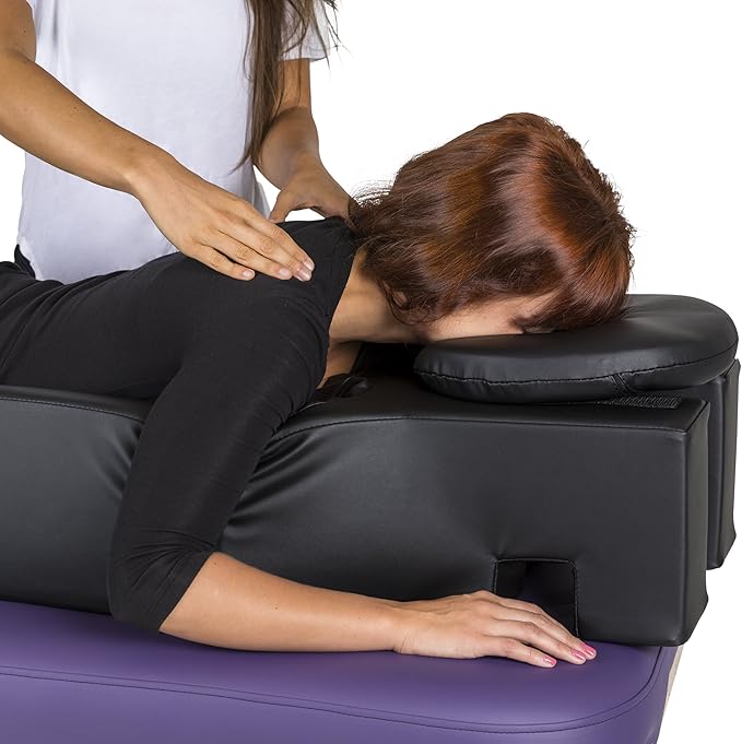 EarthLite Pregnancy Massage Cushion & Headrest + Massage Table Warmer & Fleece Pad (2-in-1) – Ultimate Comfort & Support Set for Prenatal Massage, Recovery & Relaxation