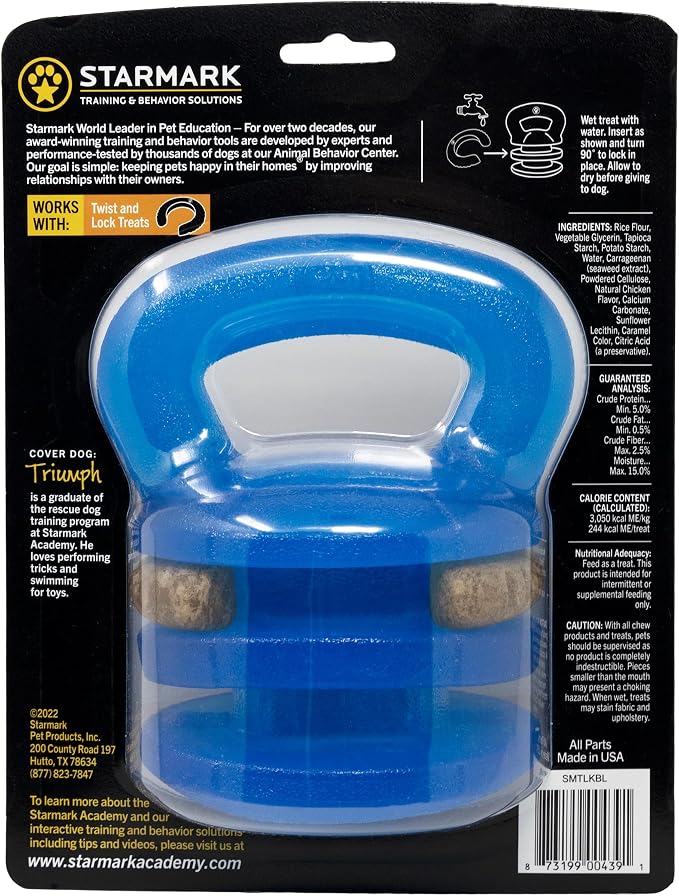 Starmark Twist and Lock Kettlebell Interactive Dog Chew Toy