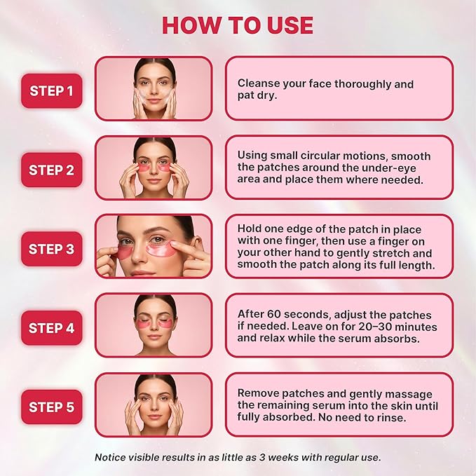 19/90 PDRN Revitalizing Hydrogel Eye Patches for Dark Circles & Puffiness - Pink, Caffeine, Hyaluronic Acid, Hydrating Treatment for Women - Under Eye Mask, Brightening, Cooling - Pink (15 Pairs)
