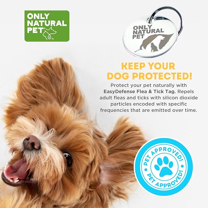 Only Natural Pet EasyDefense Tag – Lightweight, Collar Attachment for Dogs & Cats – Year-Round Wearable Protection and Comfort Accessory | Durable Design