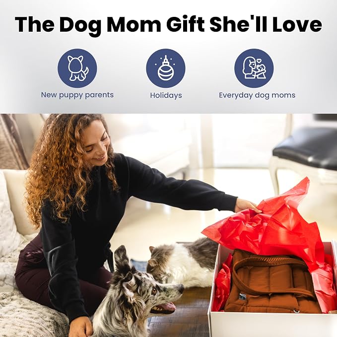 Rubyloo Puffer Dog Travel Bag for Dog Moms, Diaper Bag with Travel Bowls
