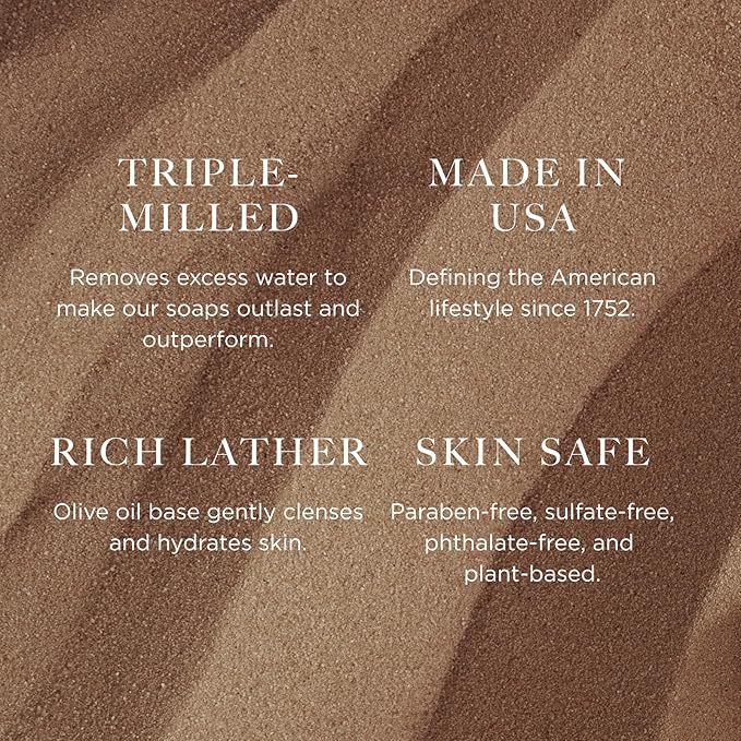 Caswell-Massey Men’s Bar Soap Gift Set – Jockey Club Scent – Triple-Milled Moisturizing Body Soap Bars for All Skin Types, Plant-Based Formula with Essential Oils, Made in USA, 3 x 5.8 oz