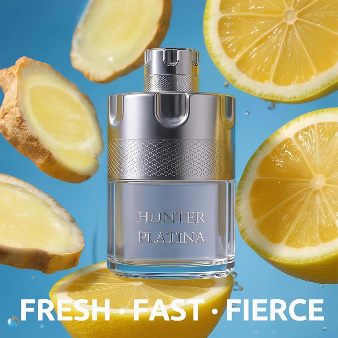 A CENTER Men's Fragrance Collection 4pcs 3.4 Fl Oz Set IncludeHunter Noir, Hunter Platina, Azura Noir Intense&Azura Scents Eau de Toilette Gift