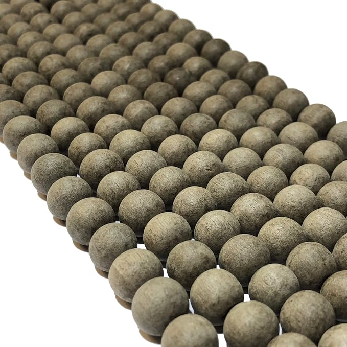 ABCGEMS (Essential-Oil-Diffuser) Rainforest Charcoal Graywood Wood Beads - Matte Finished (Believed for Stress Relief & Emotional Balance) Non Mass-Produced, Smooth Round 10-11mm (Non-Shiny)