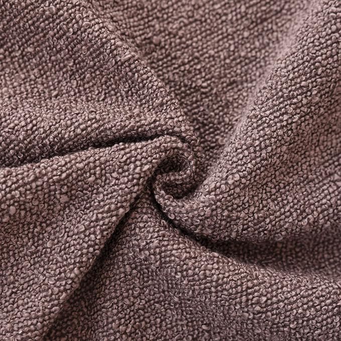 Foindtower Set of 2, Decorative Textured Boucle Throw Pillow Covers Accent Solid Pillow Cases Soft Cozy Couch Cushion Case for Chair Sofa Bedroom Living Room Home Decor 24x24 Inch Dark Purple