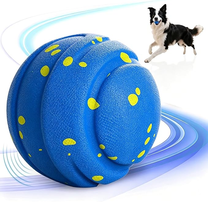 Interactive Dog Toys Dog Ball for Aggressive Chewers, Dog Chew Toys, Dog Enrichment Toys, Automatic Moving, Bouncing, Rotating, Type-C Rechargeable, Large, Medium, and Small Dogs